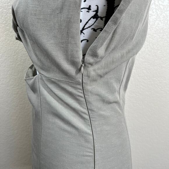 Zara army green twist front cutout mini dress size M chic baddie party bodycon - Picture 15 of 16